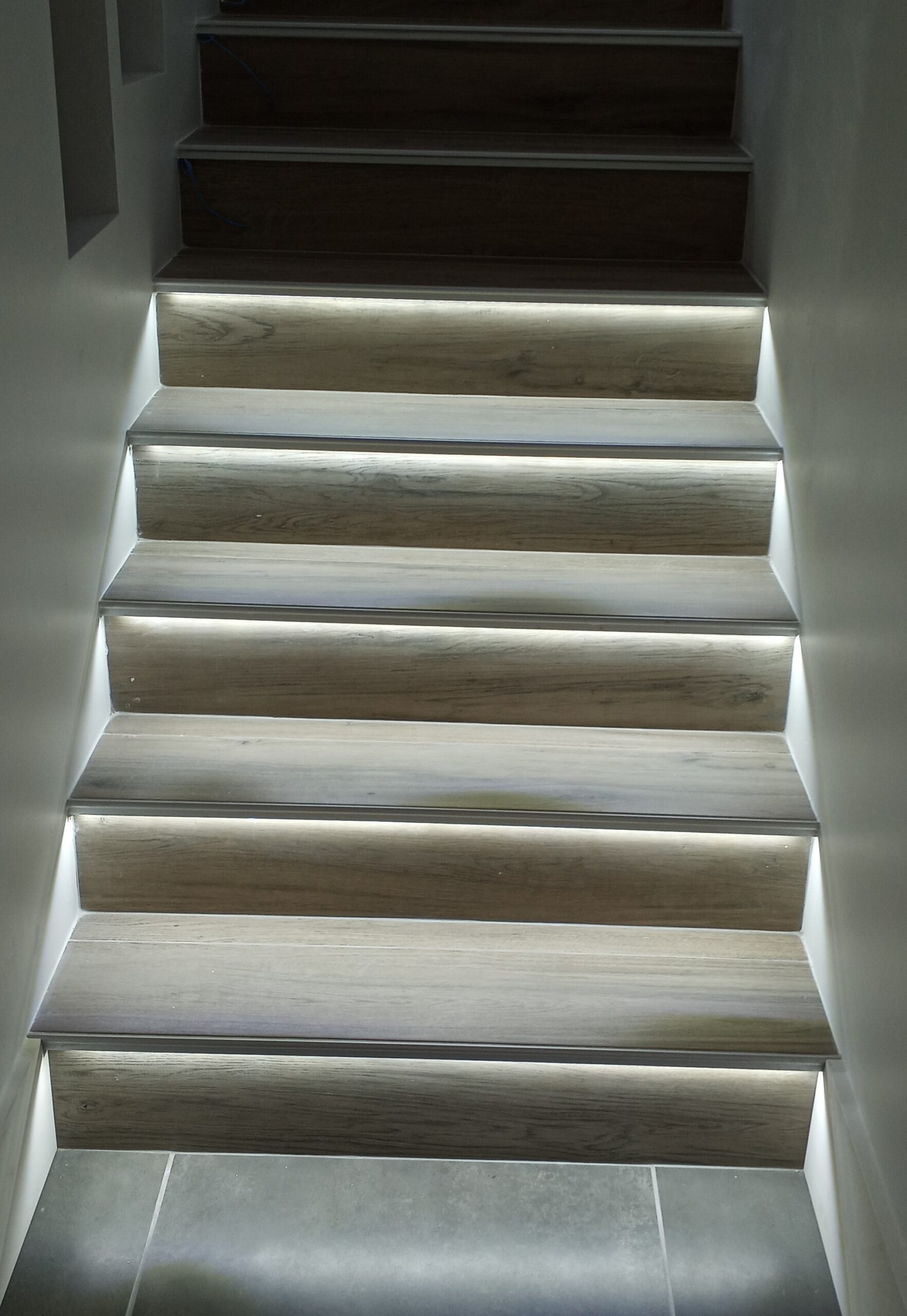 Staircase with lights
